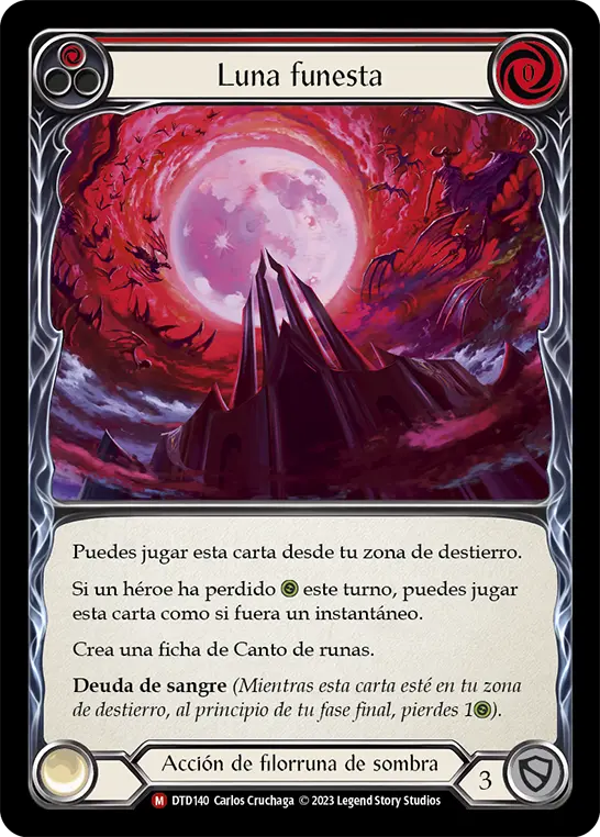 Card: Funeral Moon (red)