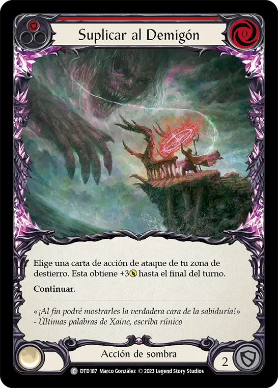 Card: Beseech the Demigon (red)