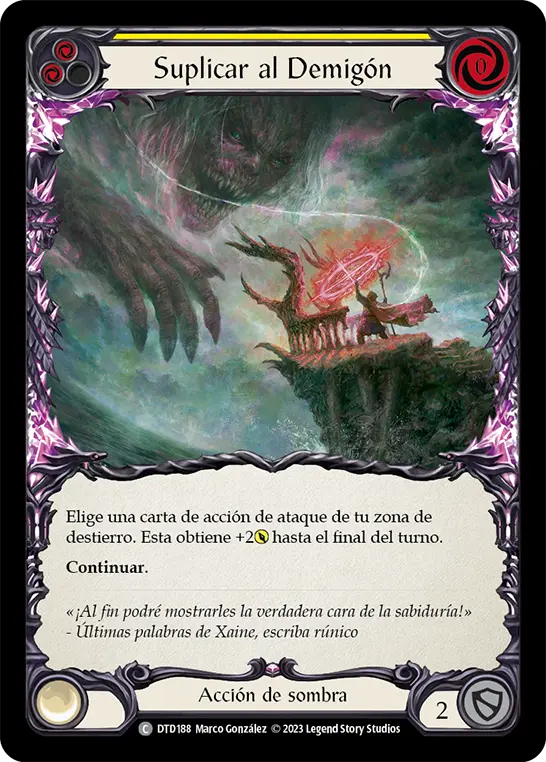 Card: Beseech the Demigon (yel)