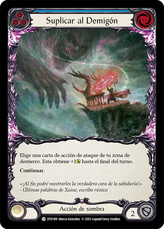 Card: Beseech the Demigon (blu)