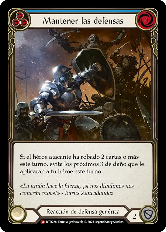 Card: Hold the Line (blu)