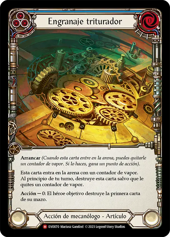 Card: Grinding Gears (blu)