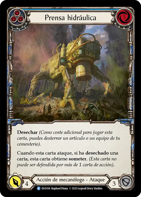 Card: Hydraulic Press (blu)