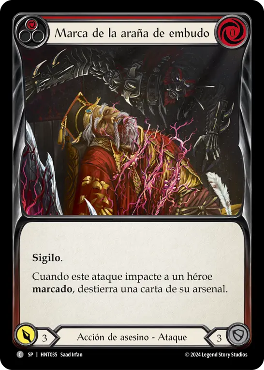 Card: Mark of the Funnel Web (red)
