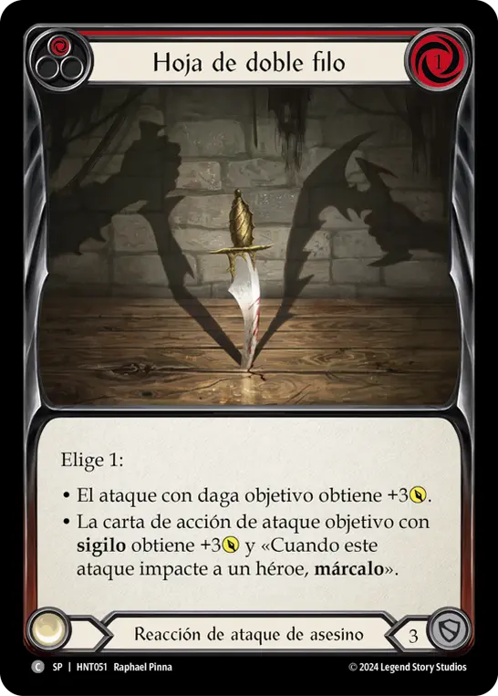 Card: Two Sides to the Blade (red)