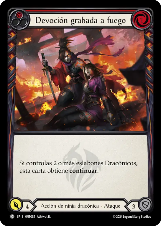 Card: Cinderskin Devotion (red)