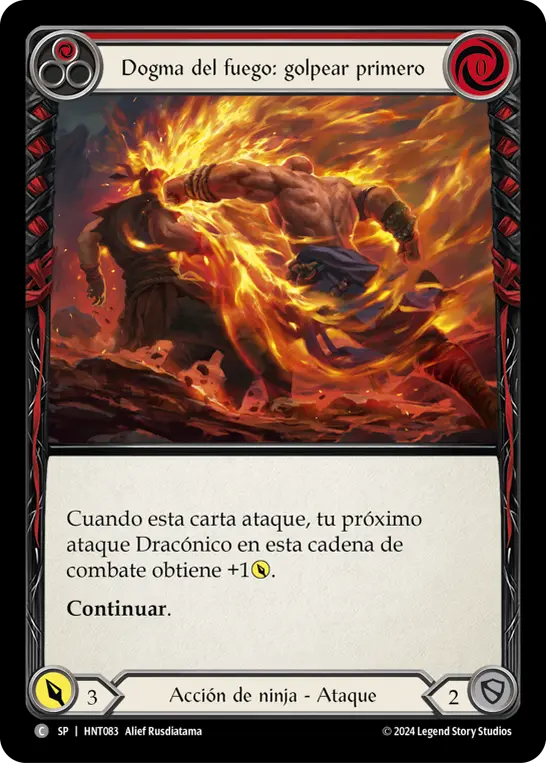 Card: Fire Tenet: Strike First (red)