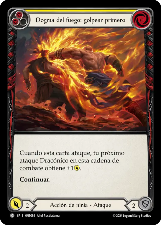 Card: Fire Tenet: Strike First (yel)