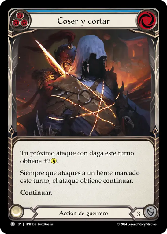 Card: Knife through Butter (blu)
