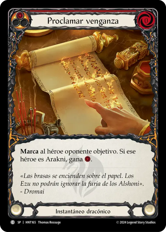 Card: Proclaim Vengeance (red)