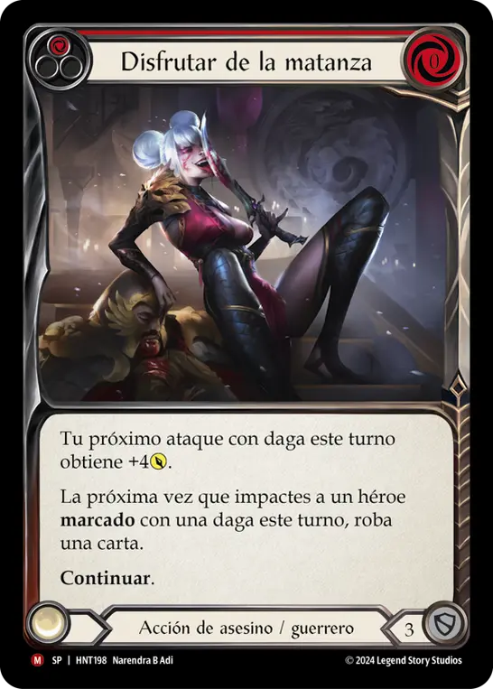 Card: Savor Bloodshed (red)