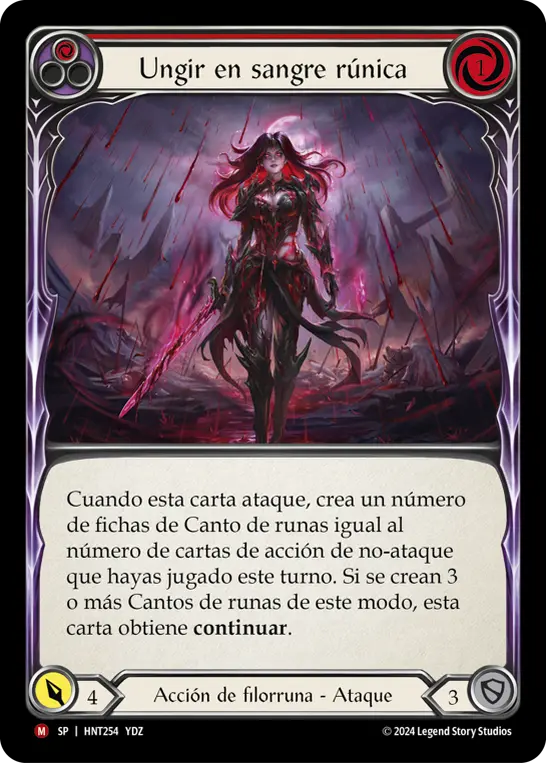 Card: Douse in Runeblood (red)