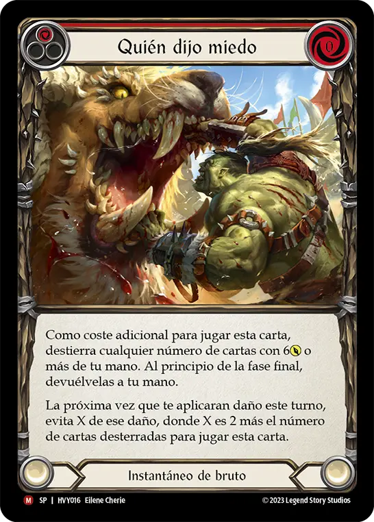 Card: No Fear (red)