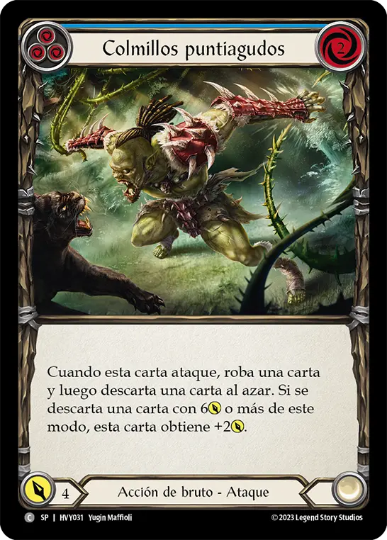 Card: Bare Fangs (blu)