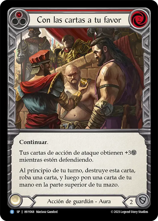 Card: Stacked in Your Favor (red)