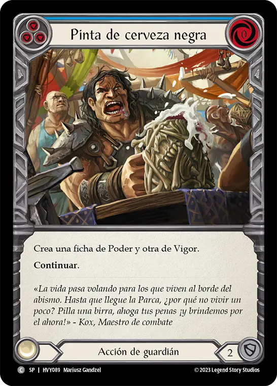 Card: Pint of Strong and Stout (blu)