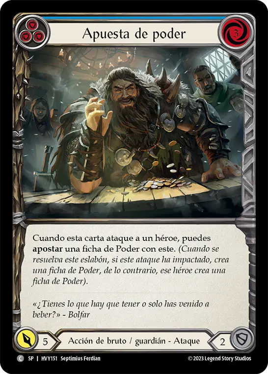 Card: Wage Might (blu)