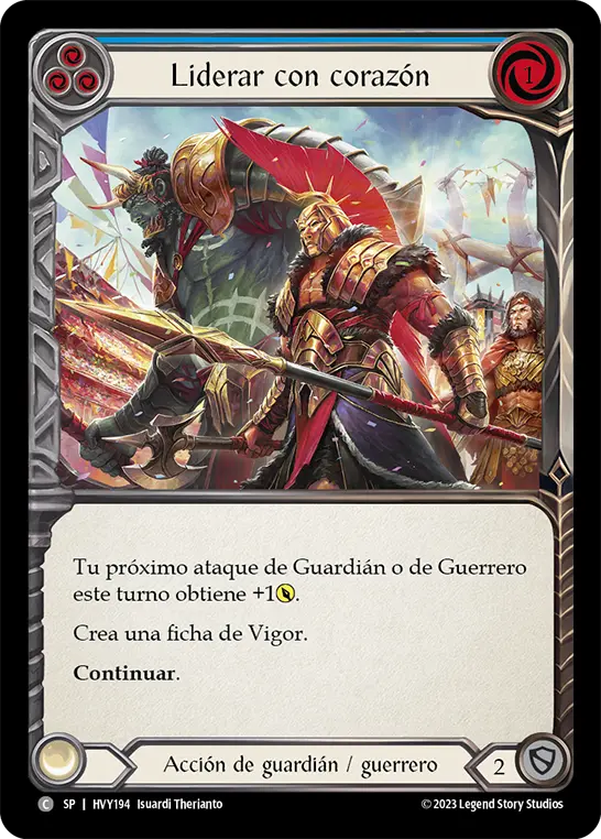 Card: Lead with Heart (blu)