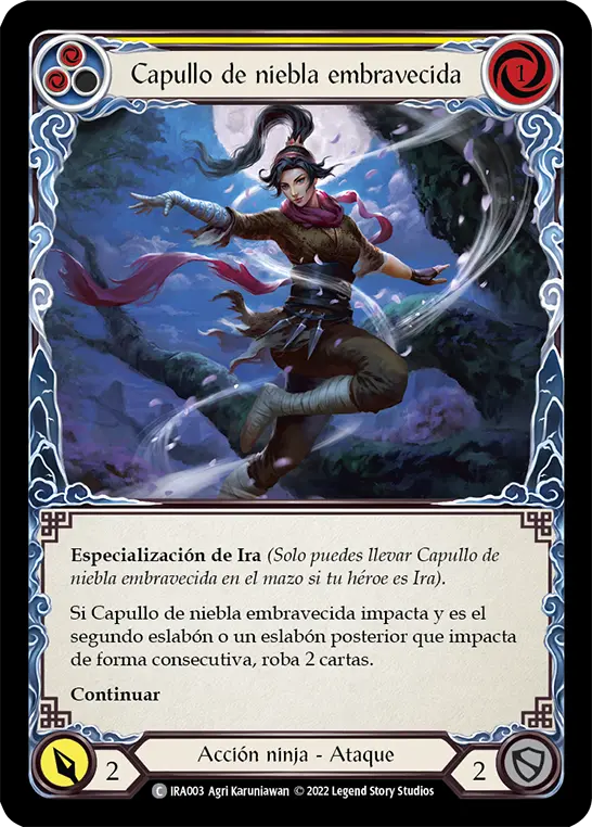 Card: Whirling Mist Blossom (yel)