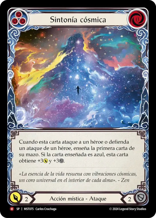 Card: Attune with Cosmic Vibrations (blu)