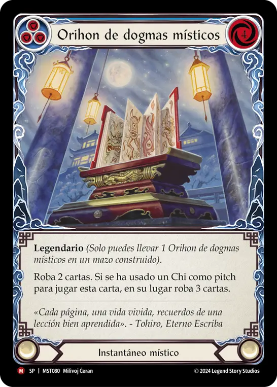 Card: Orihon of Mystic Tenets (blu)
