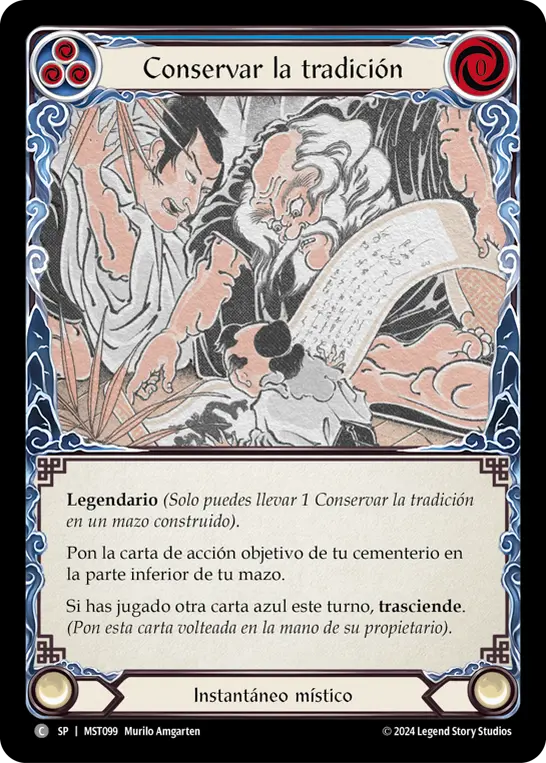Card: Preserve Tradition (blu)