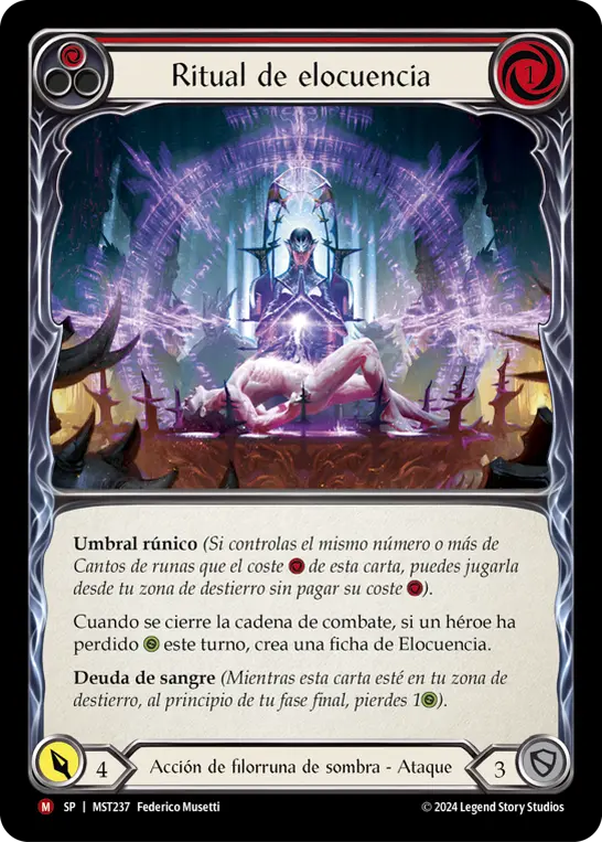 Card: Eloquent Eulogy (red)