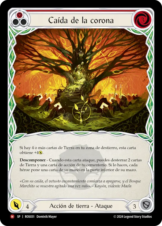 Card: Felling of the Crown (red)