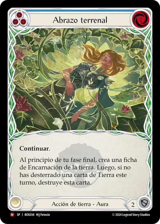 Card: Earth's Embrace (blu)