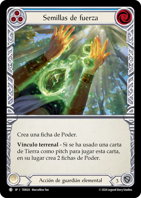Card: Seeds of Strength (blu)