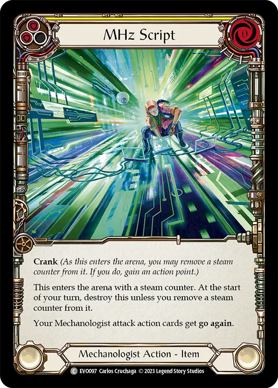 Card: MHz Script (yel)