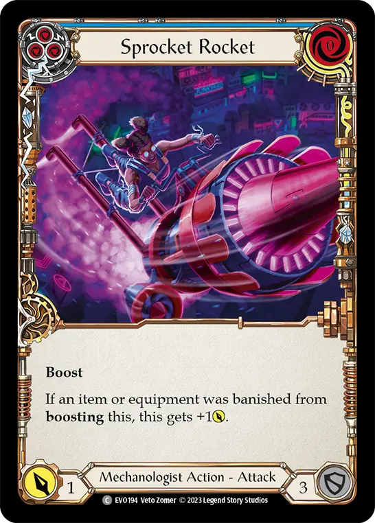 Card: Sprocket Rocket (blu)