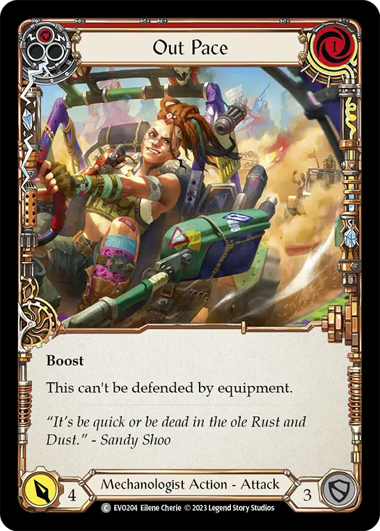 Card: Out Pace (red)