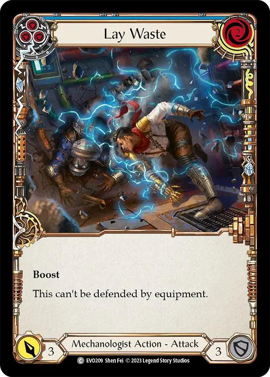 Card: Lay Waste (blu)