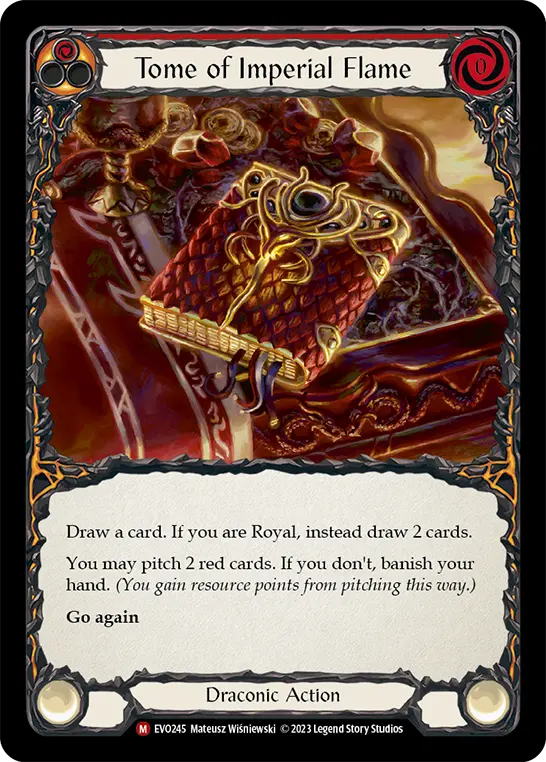 Card: Tome of Imperial Flame (red)