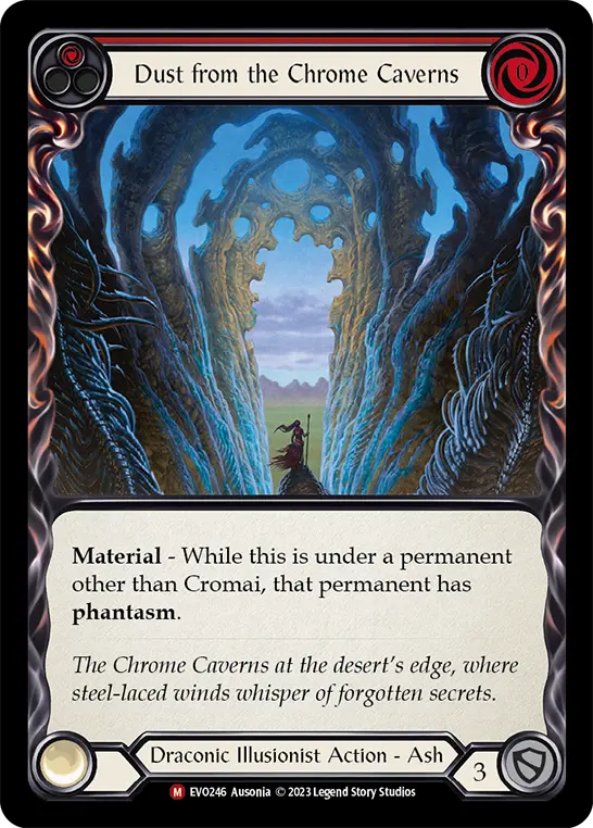 Card: Dust from the Chrome Caverns (red)