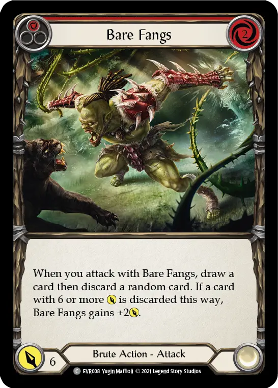 Card: Bare Fangs (red)
