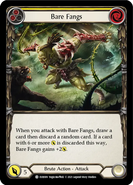 Card: Bare Fangs (yel)