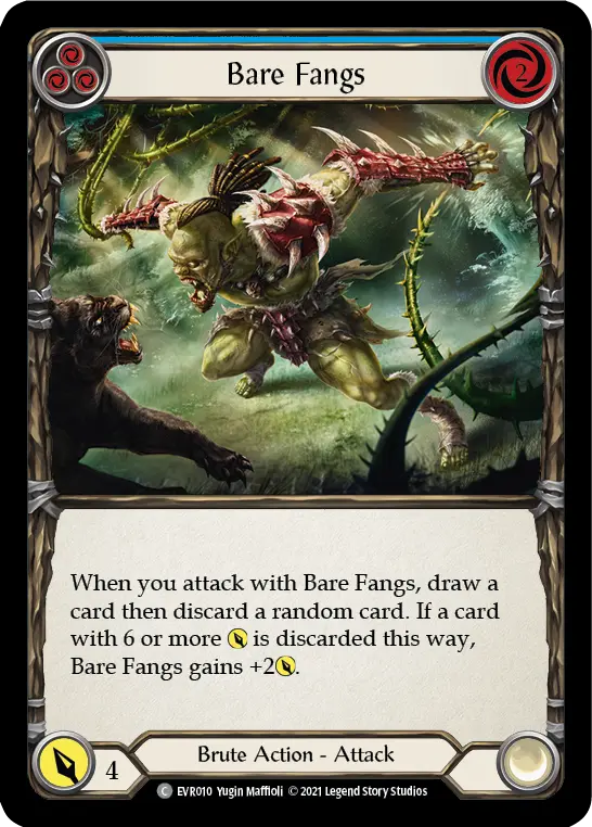 Card: Bare Fangs (blu)