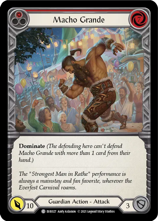 Card: Macho Grande (red)
