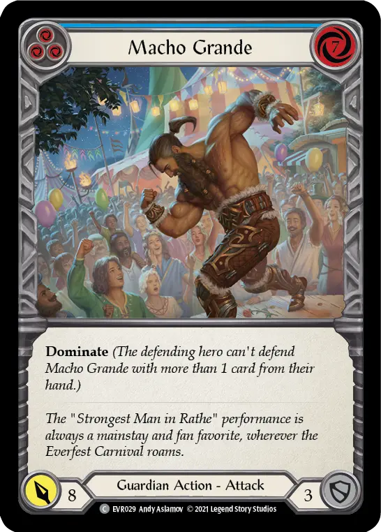 Card: Macho Grande (blu)