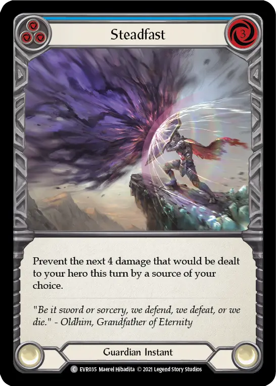Card: Steadfast (blu)