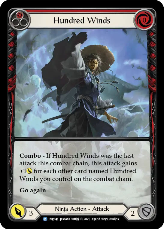 Card: Hundred Winds (red)