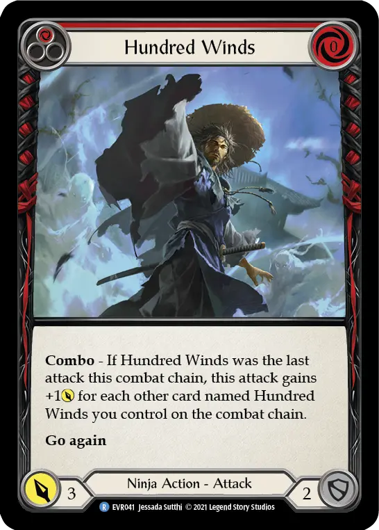 Card: Hundred Winds (red)