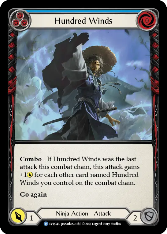 Card: Hundred Winds (blu)