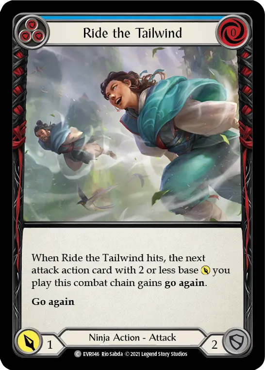 Card: Ride the Tailwind (blu)