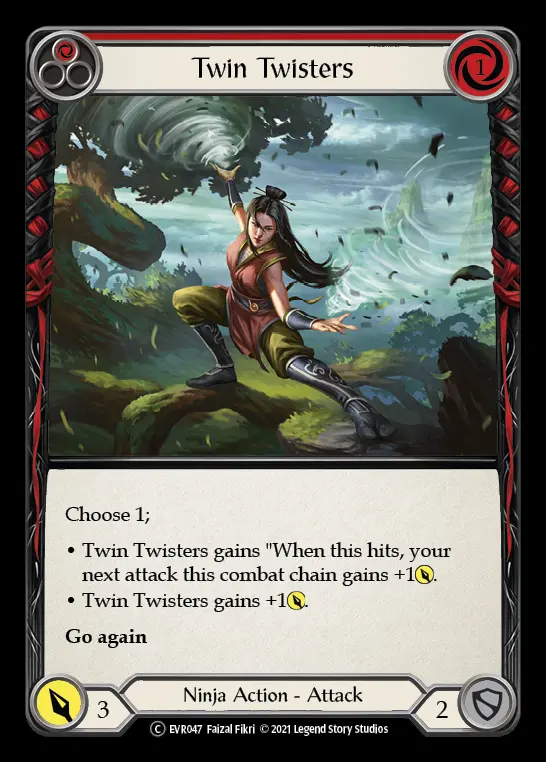 Card: Twin Twisters (red)