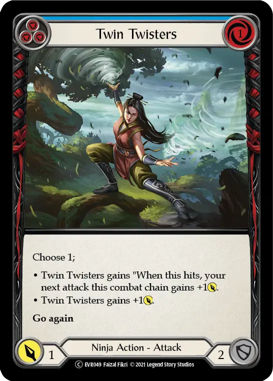 Card: Twin Twisters (blu)