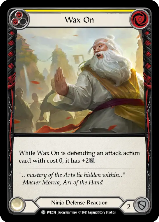 Card: Wax On (yel)