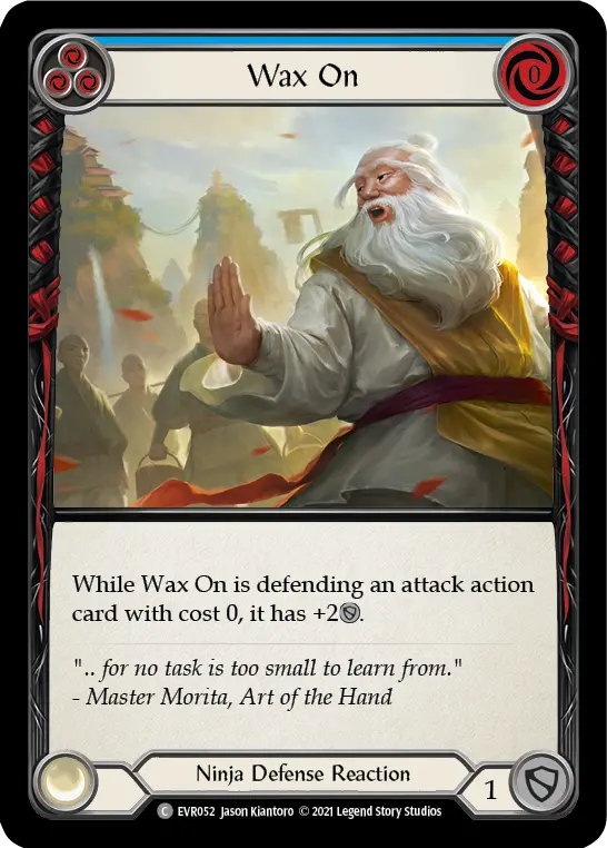 Card: Wax On (blu)